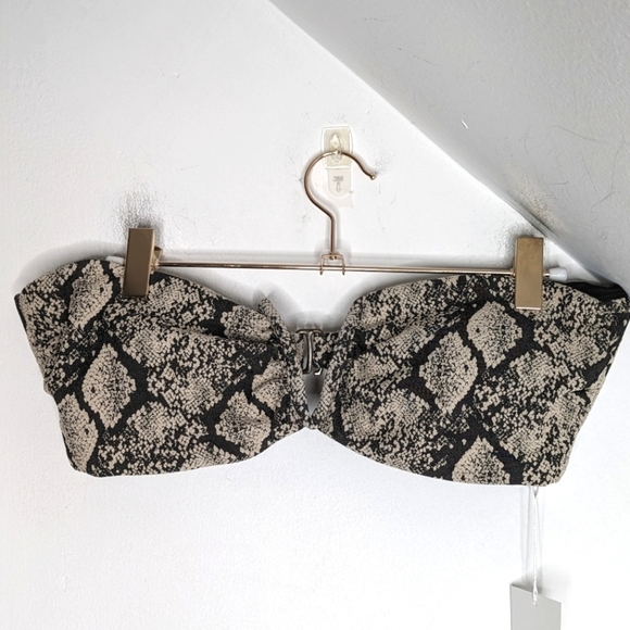 ANDIE SWIM Scala Bikini Top Snake Print NEW Size XL - Picture 1 of 6